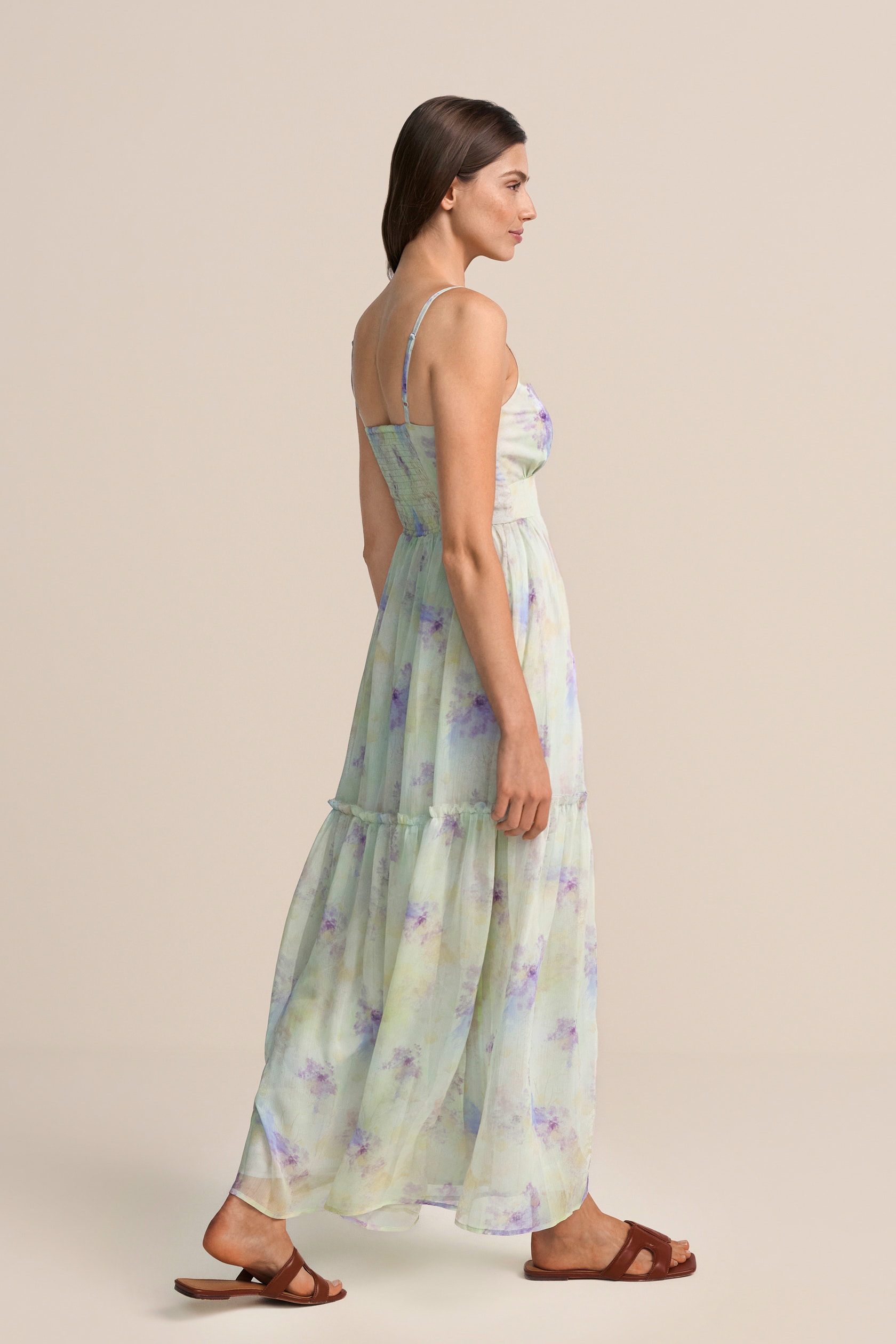 パーティードレス Lois Lace Floral Print Kimono Dress Luise Crused Paisley Dress | Marciano