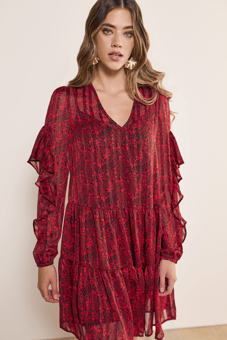Weites Volantkleid
