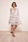 Florales Chiffon Minikleid