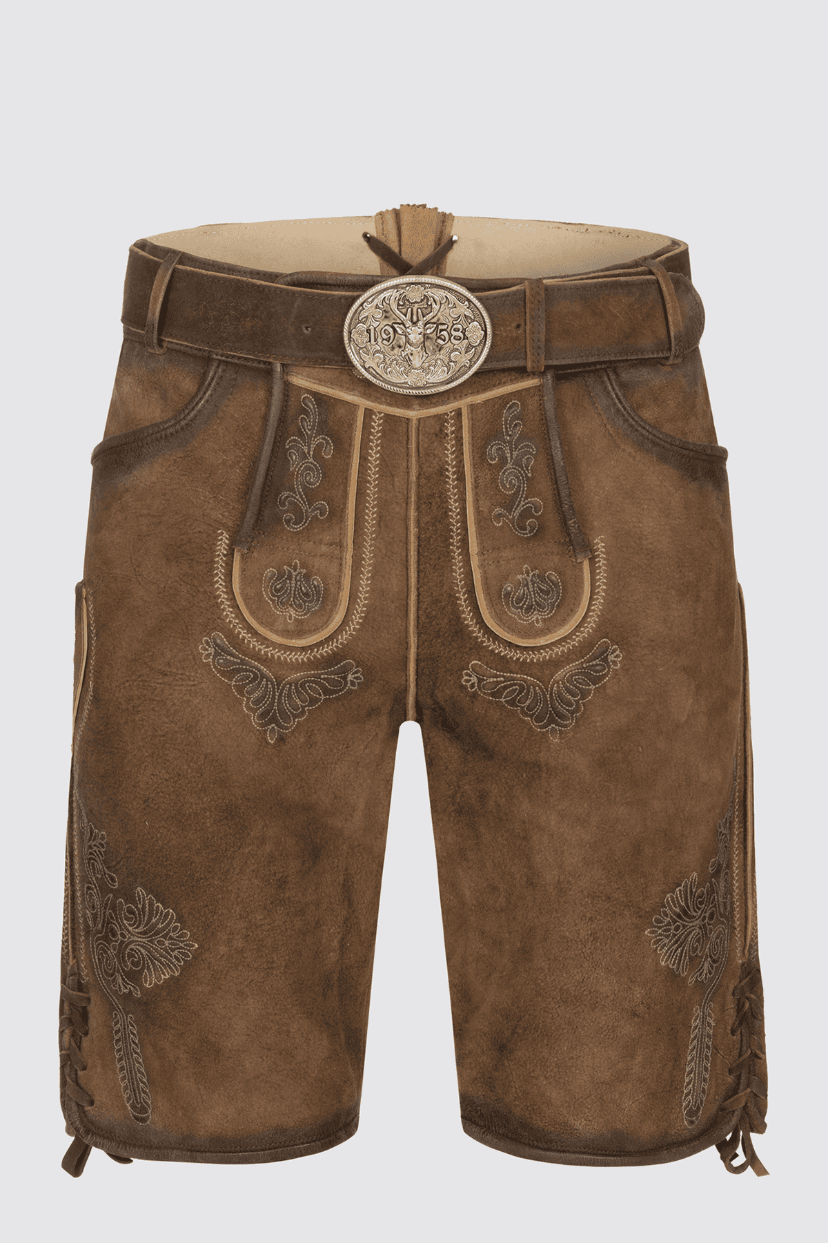 Lederhose Maxim mit Gürtel