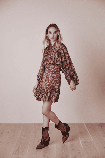 Minikleid mit Raffung
