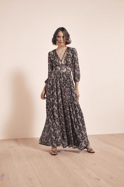 Maxi dress with paisleypattern