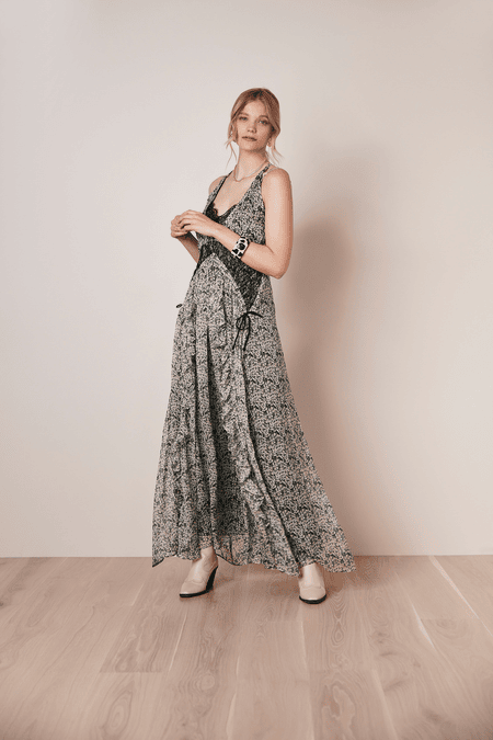 Trägerkleid mit Spitze