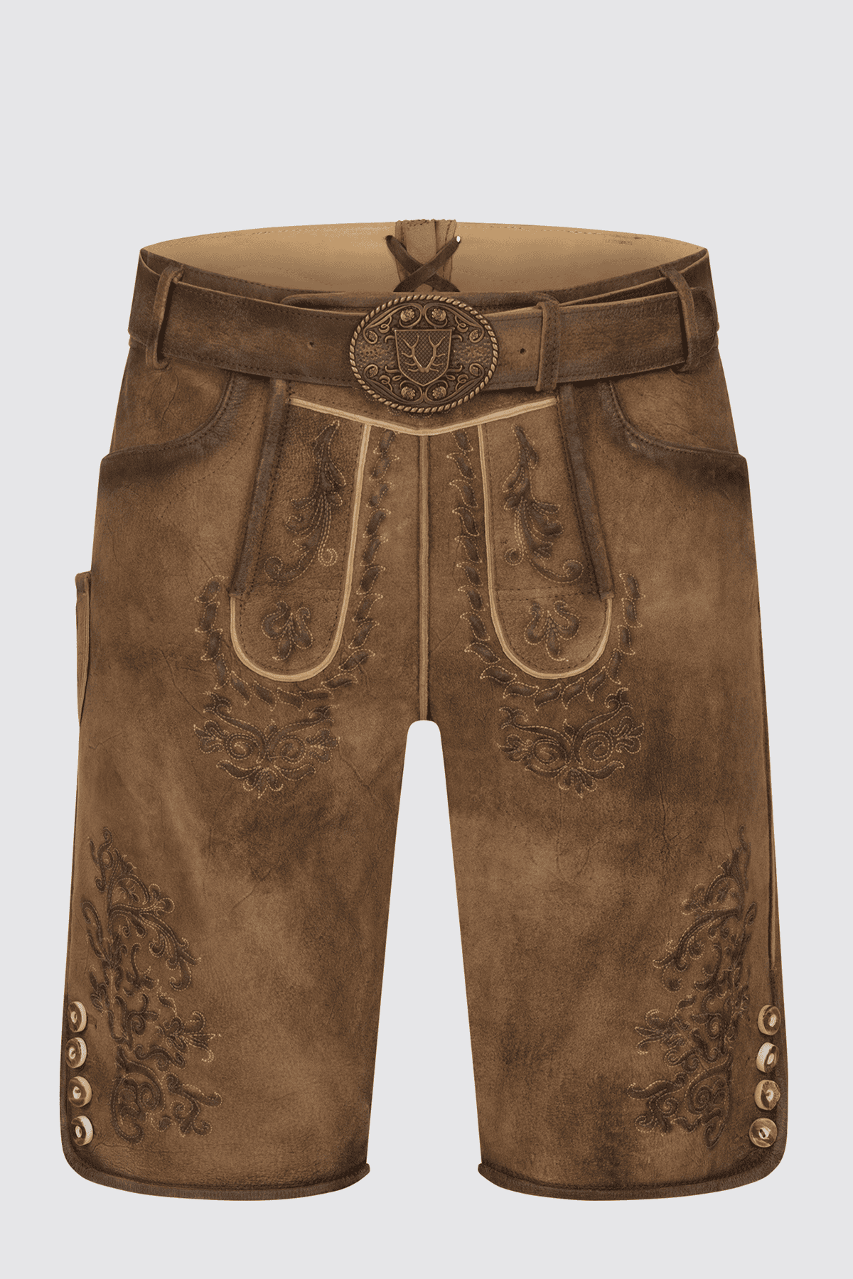 Lederhose Leandros mit Gürtel