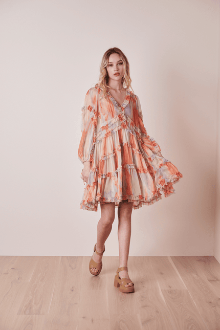 Hängerkleid mit Rüschen