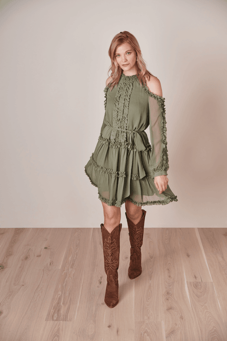 Offshoulder Rüschenkleid