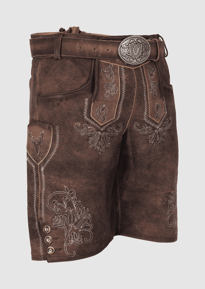 Lederhose Paolo mit Gürtel