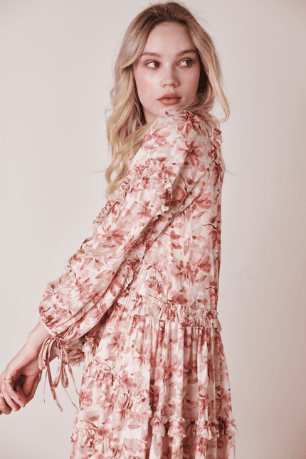 Florales Rüschenkleid