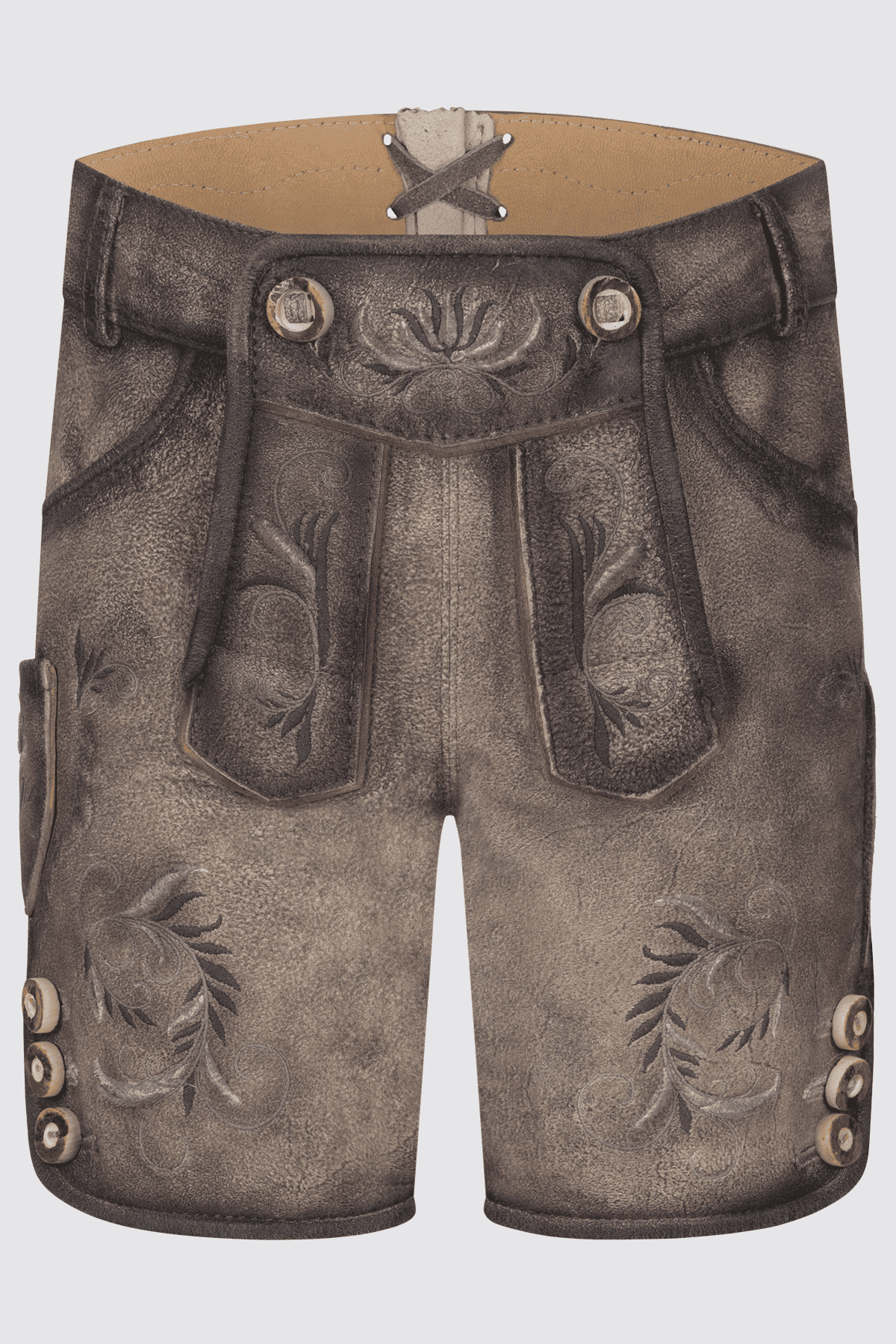 Artikel klicken und genauer betrachten! - Die stylische Kinder-Lederhose Linus verfügt über eine schöne Stickerei entlang der Hosenbeine. Diese Hose lässt sich super mit einem Trachtenhemd kombinieren. | im Online Shop kaufen