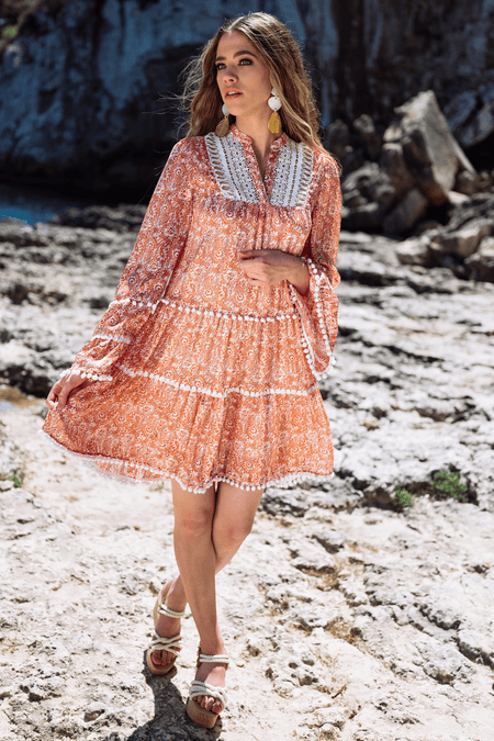 Sommerkleid mit Bommelborten