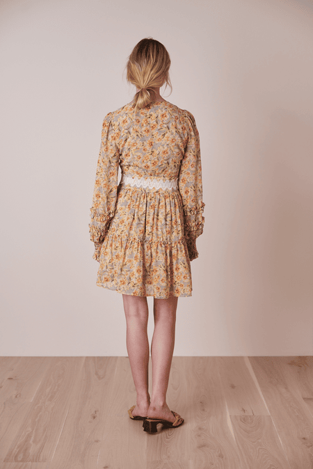 Florales Kleid mit Borten