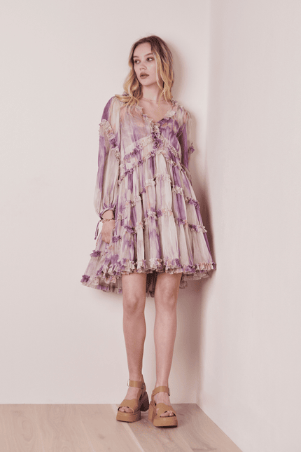 Hängerkleid mit Rüschen
