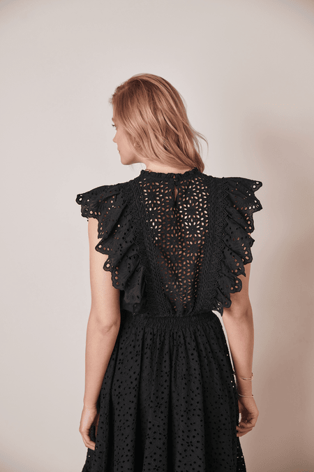 Bluse mit Lochspitze